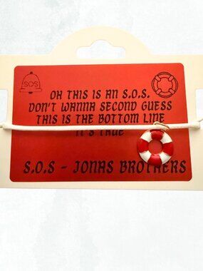 Jonas Brothers - SOS Song Lyric Bracelet